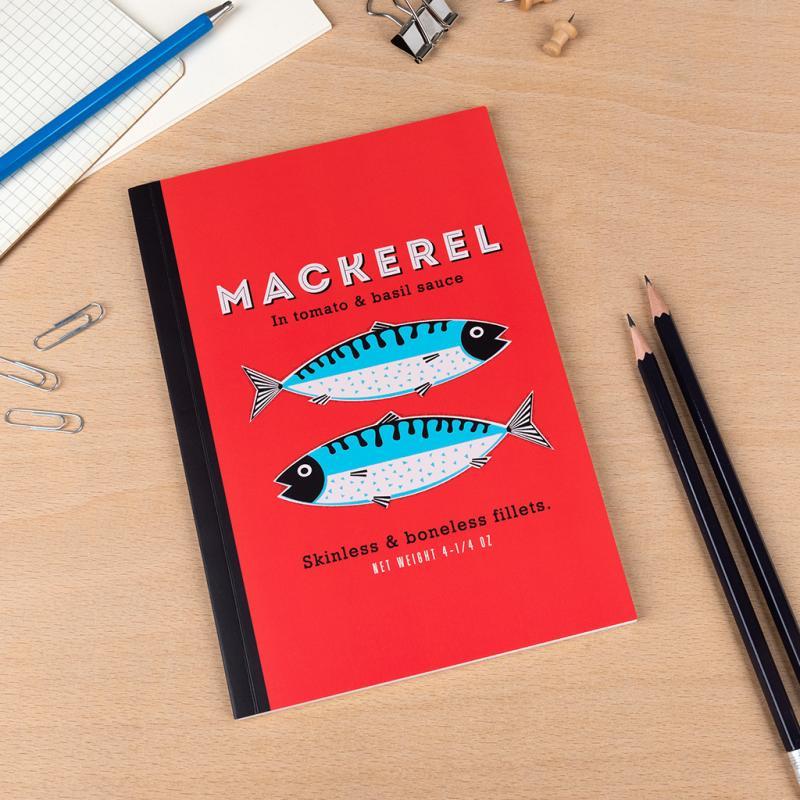 rex london A5 notebook - Fish MACKEREL