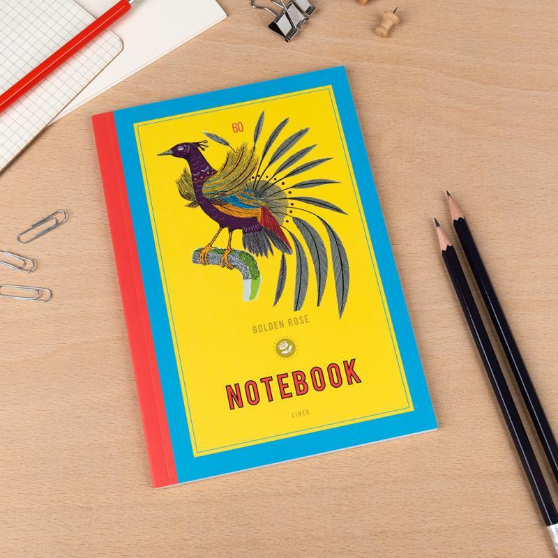 rex london A5 notebook - GOLDEN ROSE