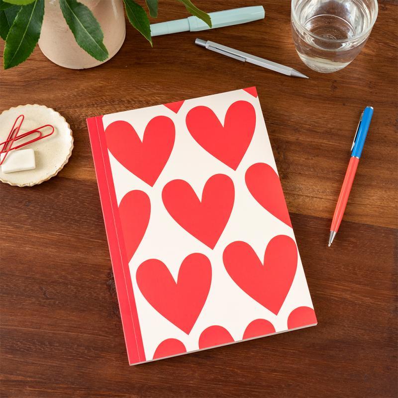 rex london A5 notebook - Hearts