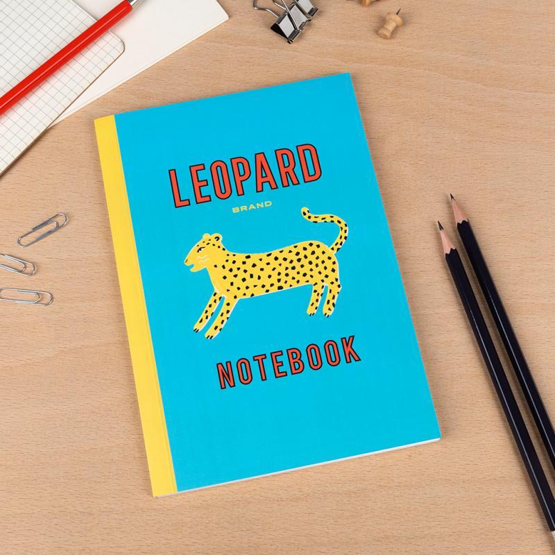 rex london A5 notebook - LEOPARD
