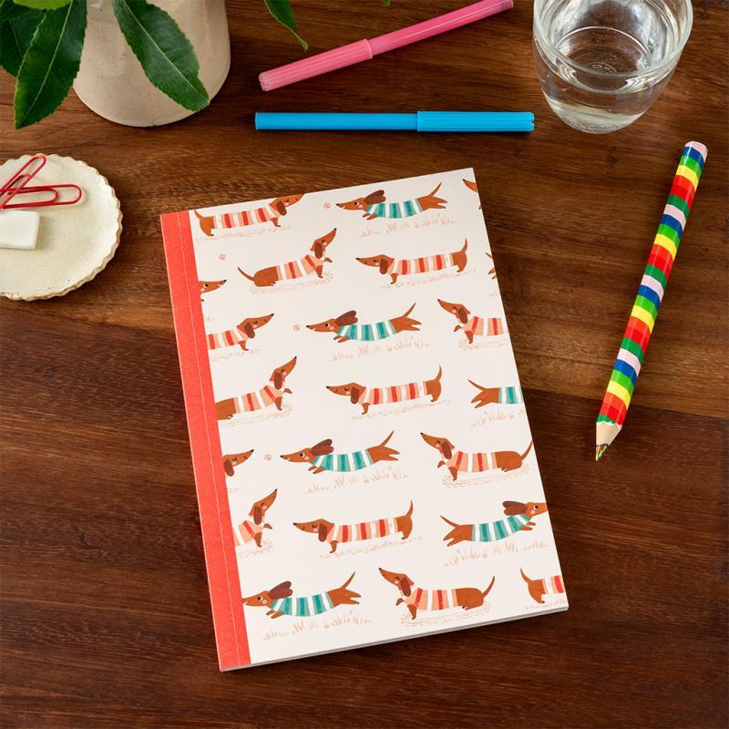 rex london A5 notebook - Sausage Dog