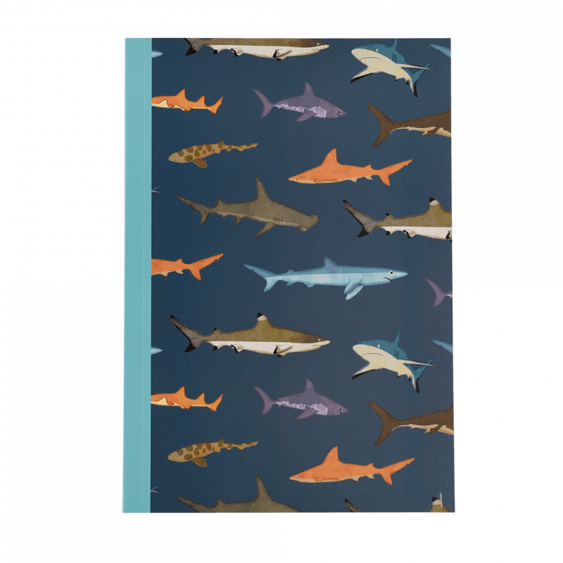 Rex London A5 Notebook - Sharks