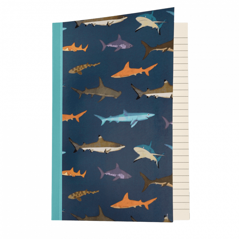 Rex London A5 Notebook - Sharks