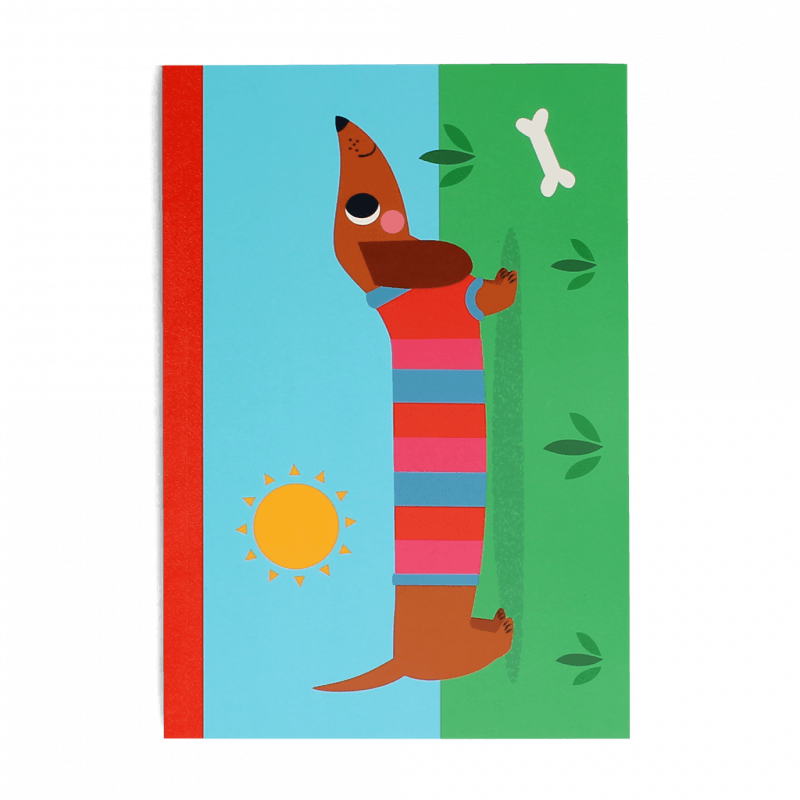 Rex London A5 Notebook - Sunny Sausage Dog
