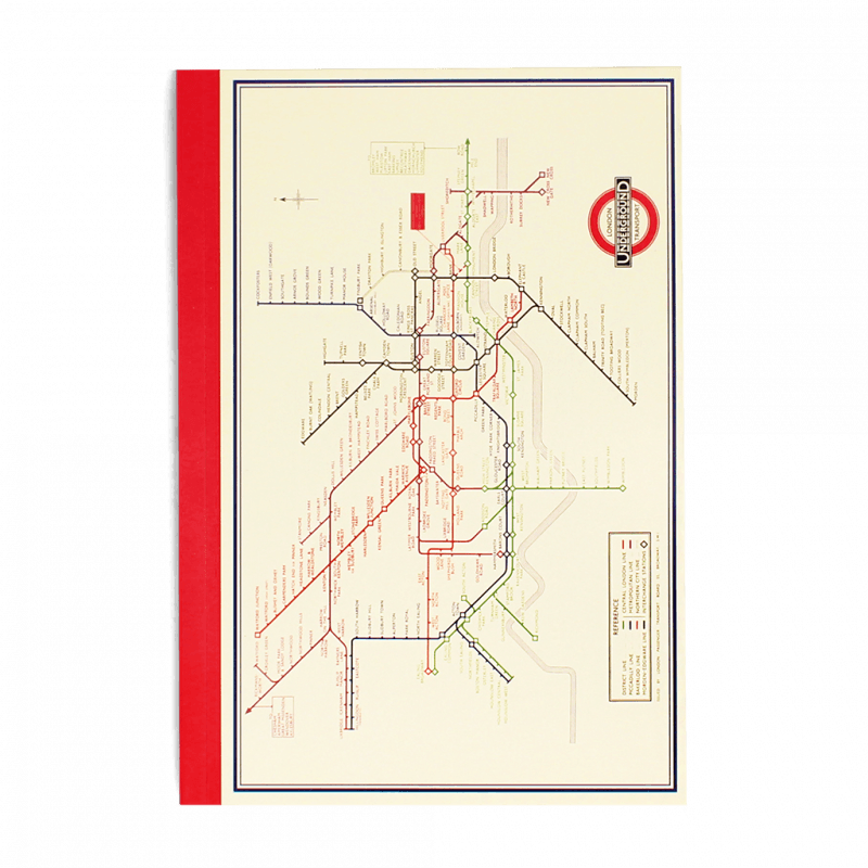 Rex London A5 Notebook - TfL Heritage Tube Map