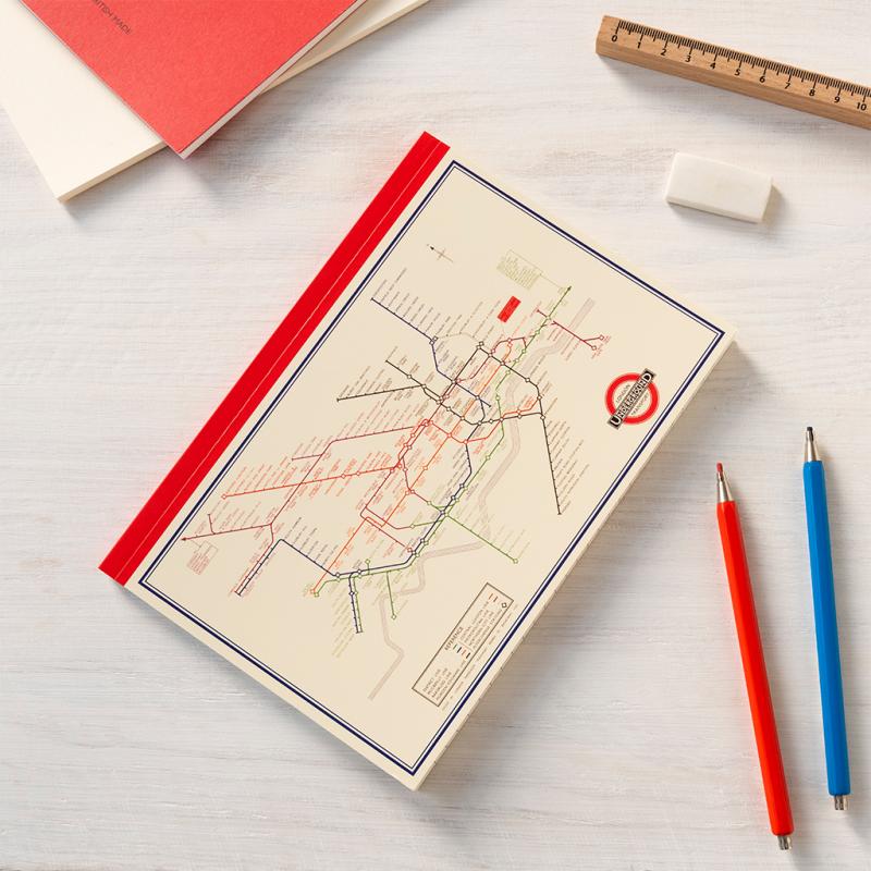 rex london A5 notebook - TfL Heritage Tube Map