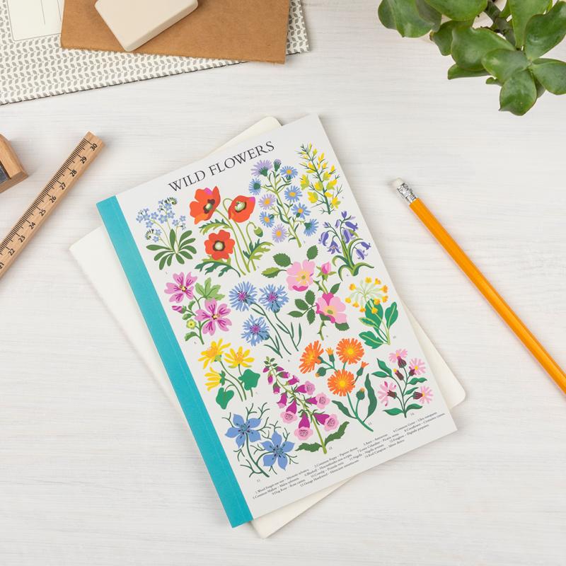 rex london A5 notebook - Wild Flowers