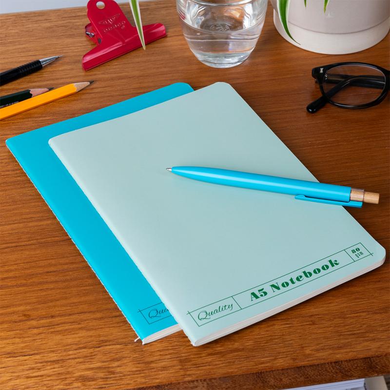 rex london A5 notebooks (set of 2) - Green & aqua