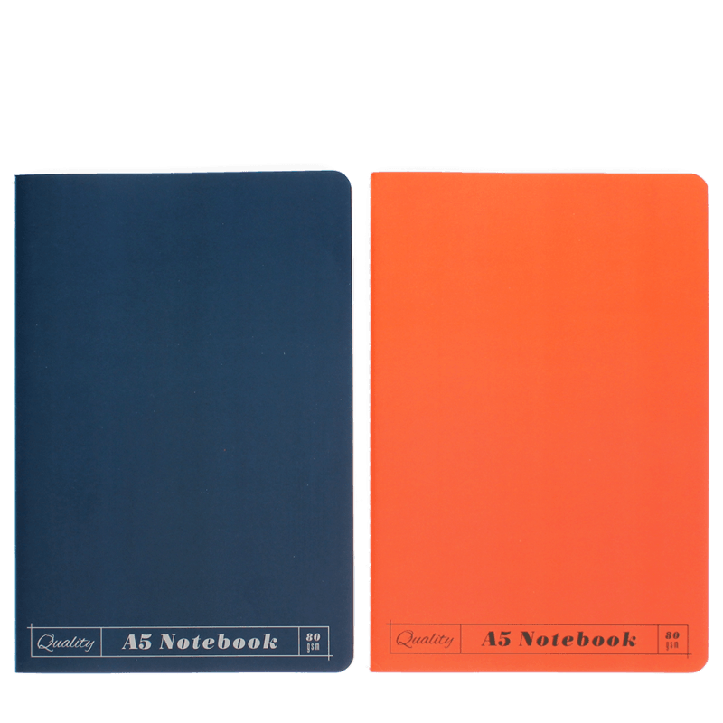 Rex London A5 Notebooks (set Of 2) - Orange & Blue