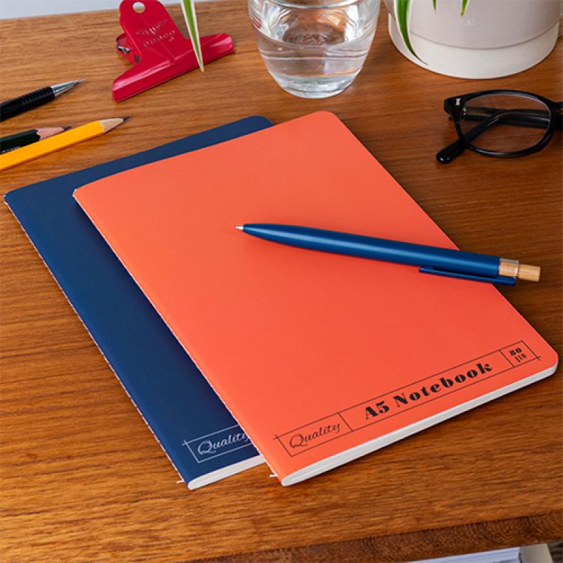 rex london A5 notebooks (set of 2) - Orange & blue