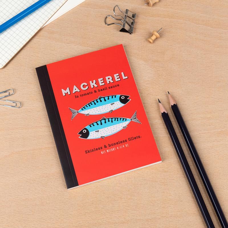 rex london A6 notebook - Fish MACKEREL
