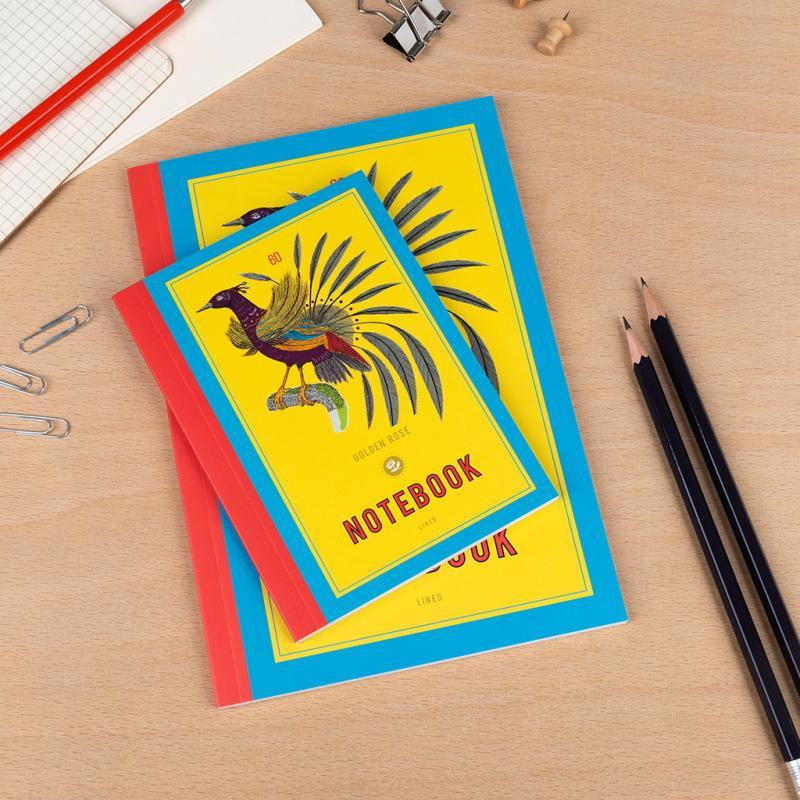 Rex London A6 Notebook - GOLDEN ROSE