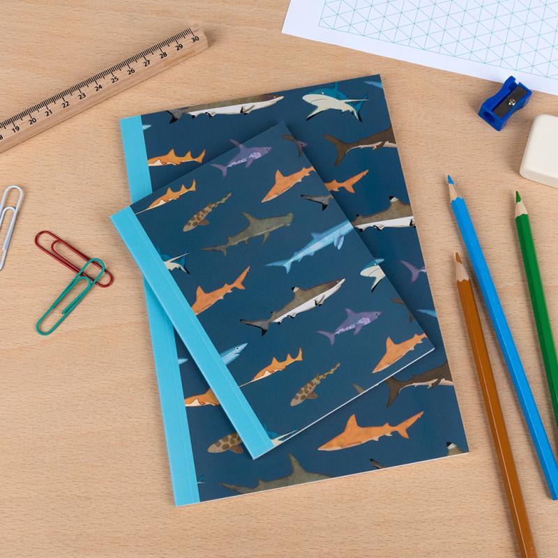 Rex London A6 Notebook - Sharks