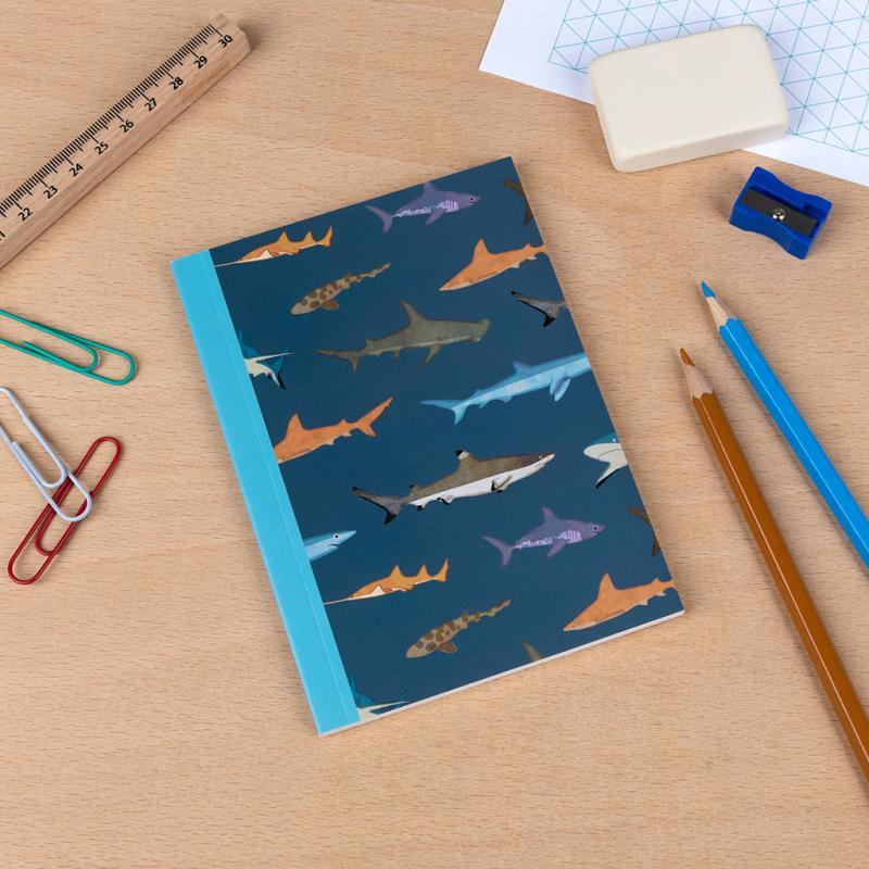 rex london A6 notebook - Sharks