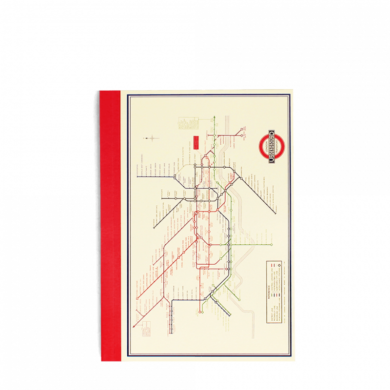 Rex London A6 Notebook - TfL Heritage Tube Map
