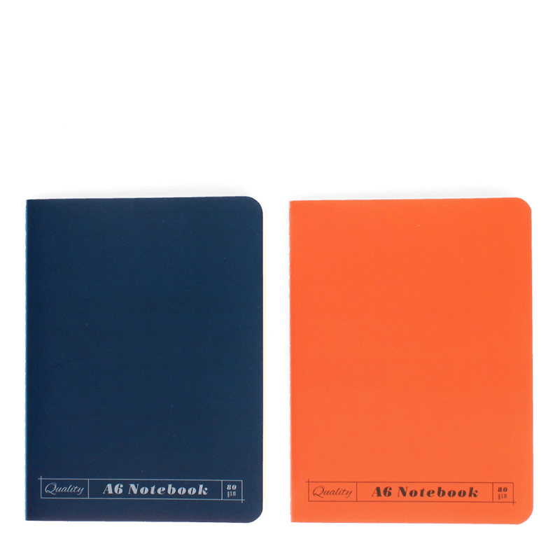 Rex London A6 Notebooks (set Of 2) - Orange & Blue
