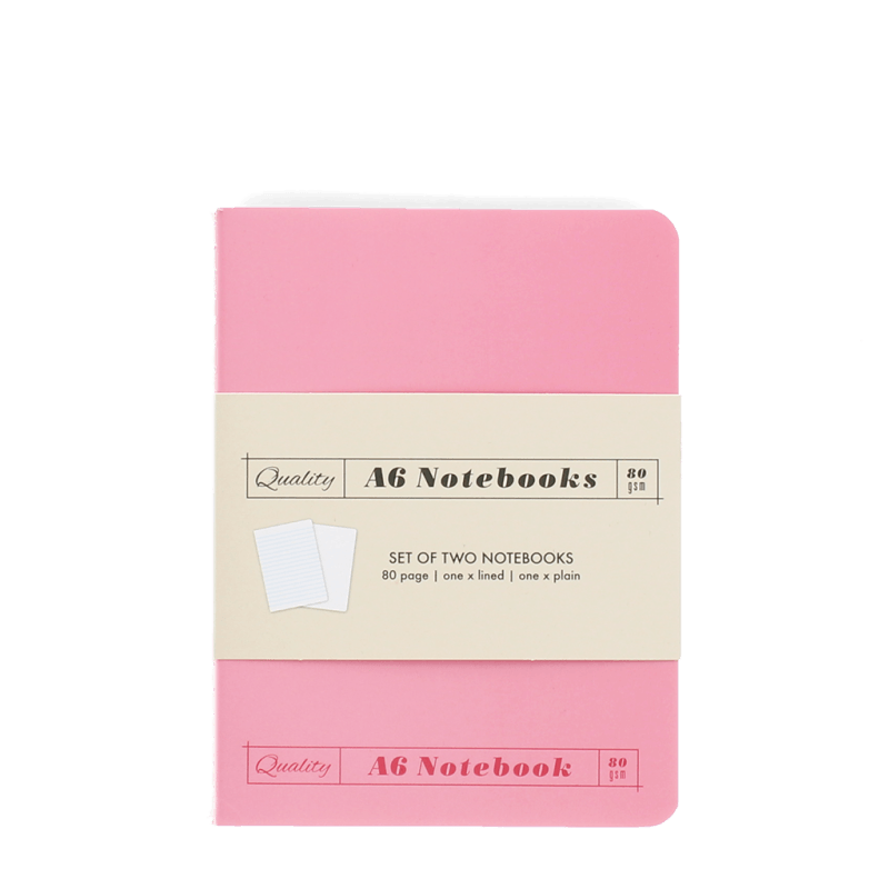 Rex London A6 Notebooks (set Of 2) - Pinks