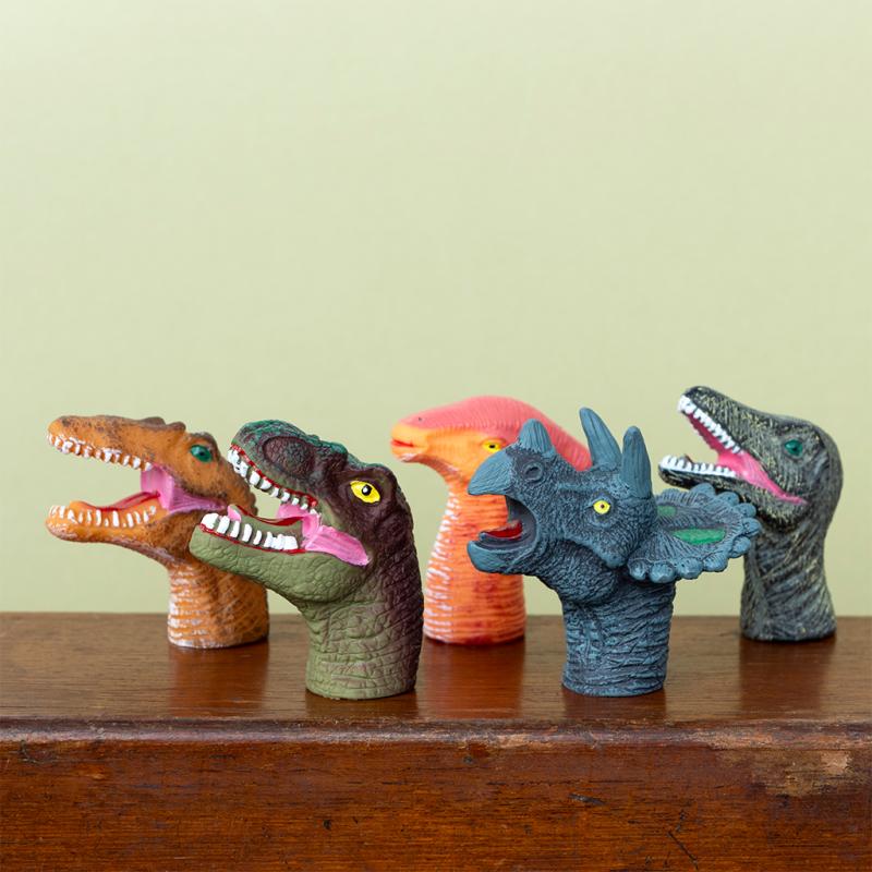 Rex London Animal Finger Puppets (set Of 5) - Dinosaur