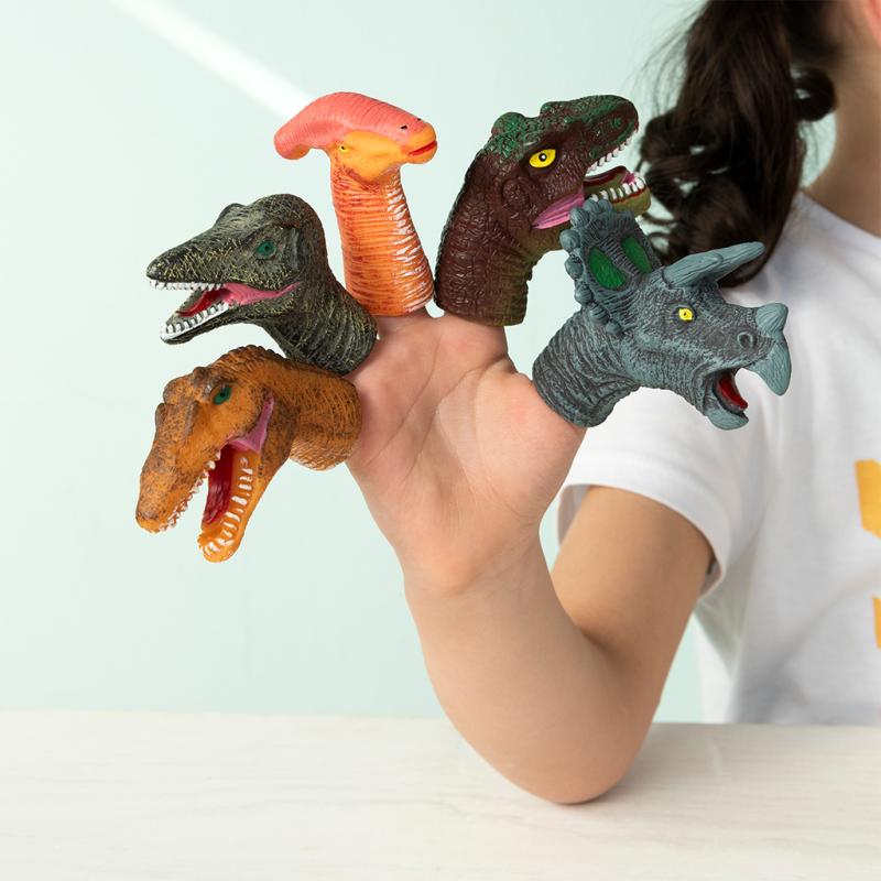 rex london Animal finger puppets (set of 5) - Dinosaur