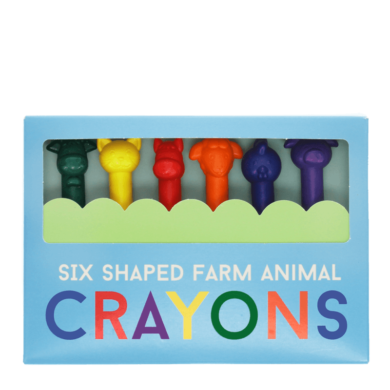 Rex London Animal Head Crayons (set Of 6)