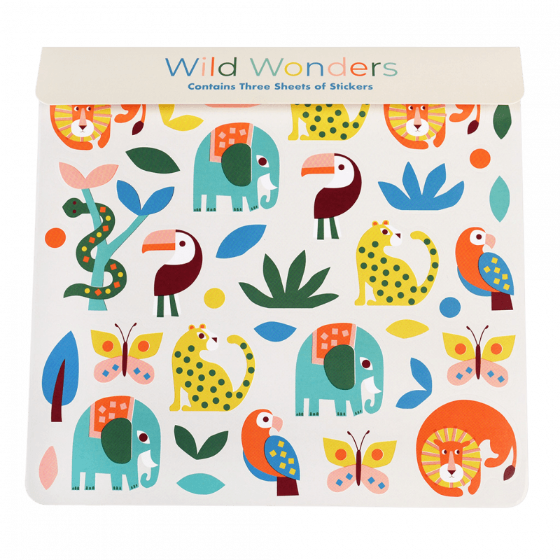 Rex London Animal Stickers (3 Sheets) - Wild Wonders