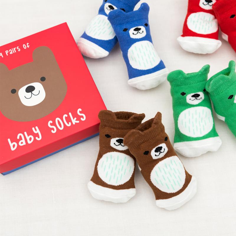 rex london Baby socks (4 pairs) - Bear