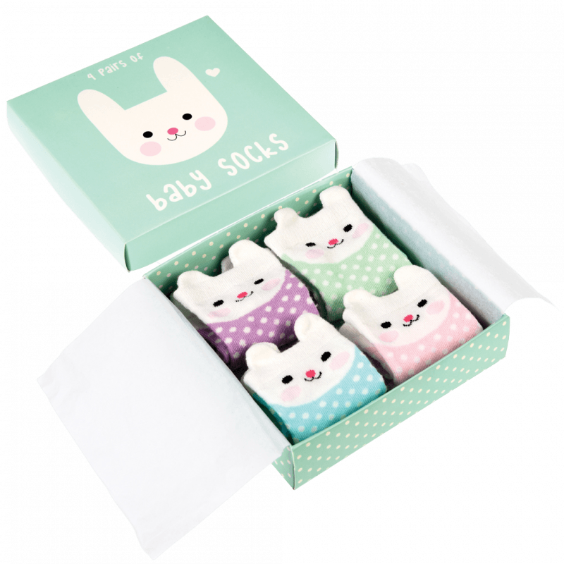 Rex London Baby Socks (4 Pairs) - Bonnie The Bunny