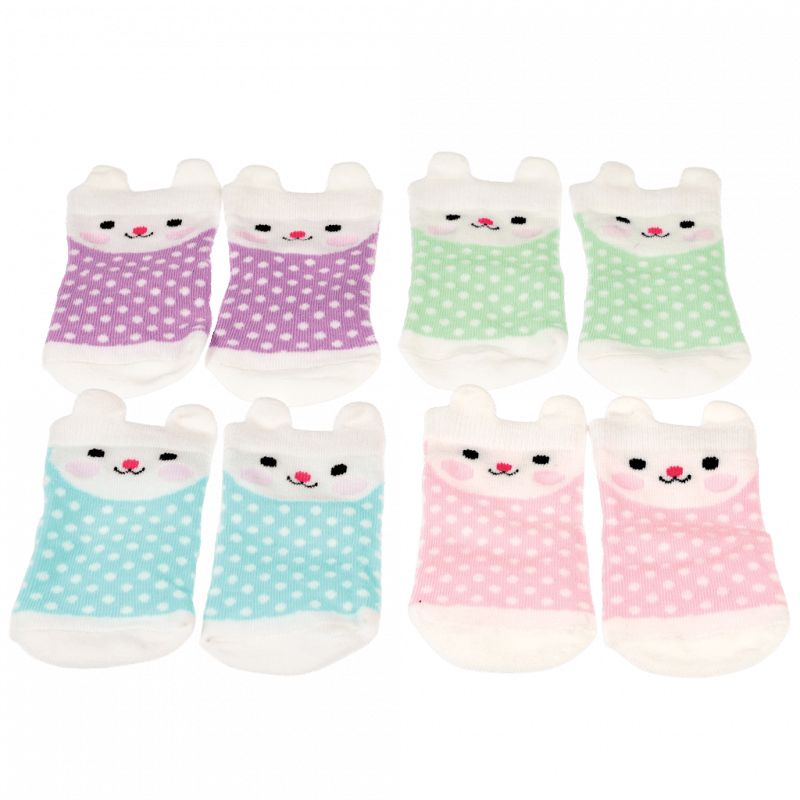 Rex London Baby Socks (4 Pairs) - Bonnie The Bunny