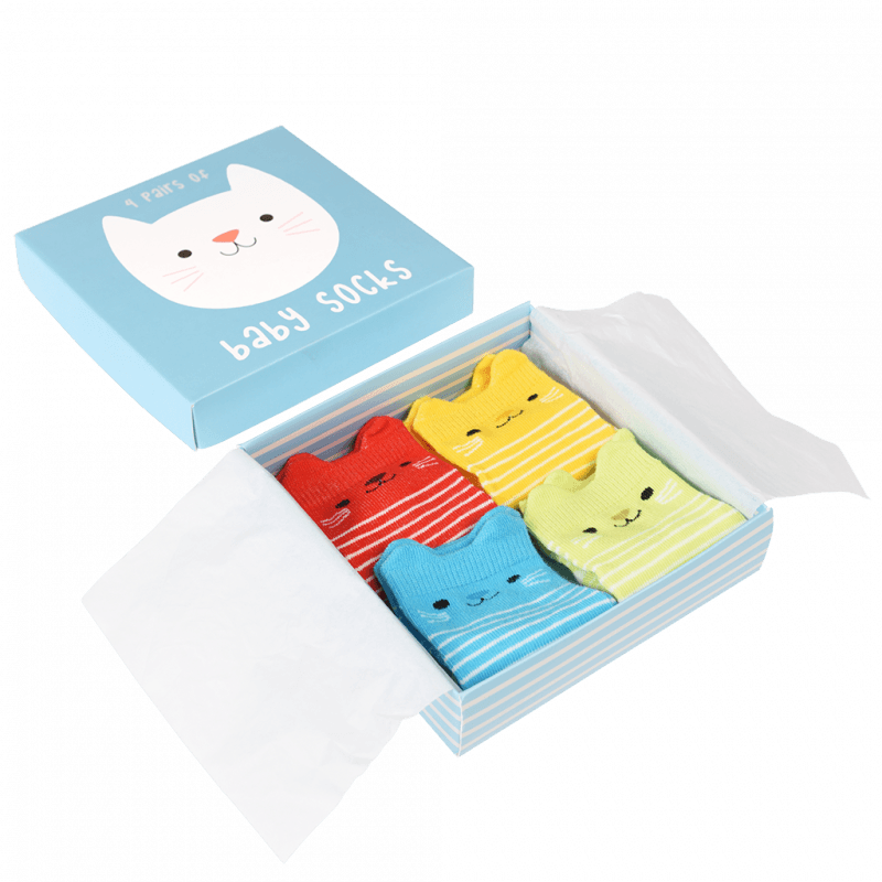 Rex London Baby Socks (4 Pairs) - Kitten