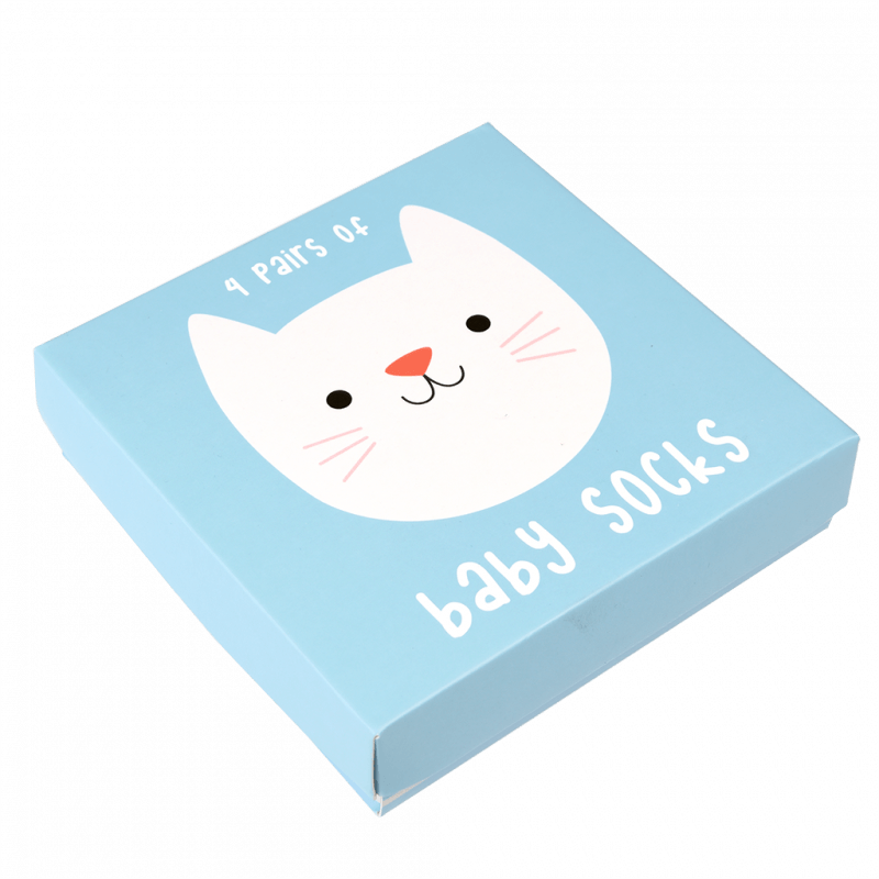 Rex London Baby Socks (4 Pairs) - Kitten