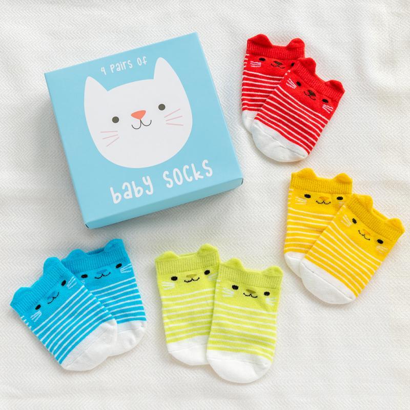 rex london Baby socks (4 pairs) - Kitten