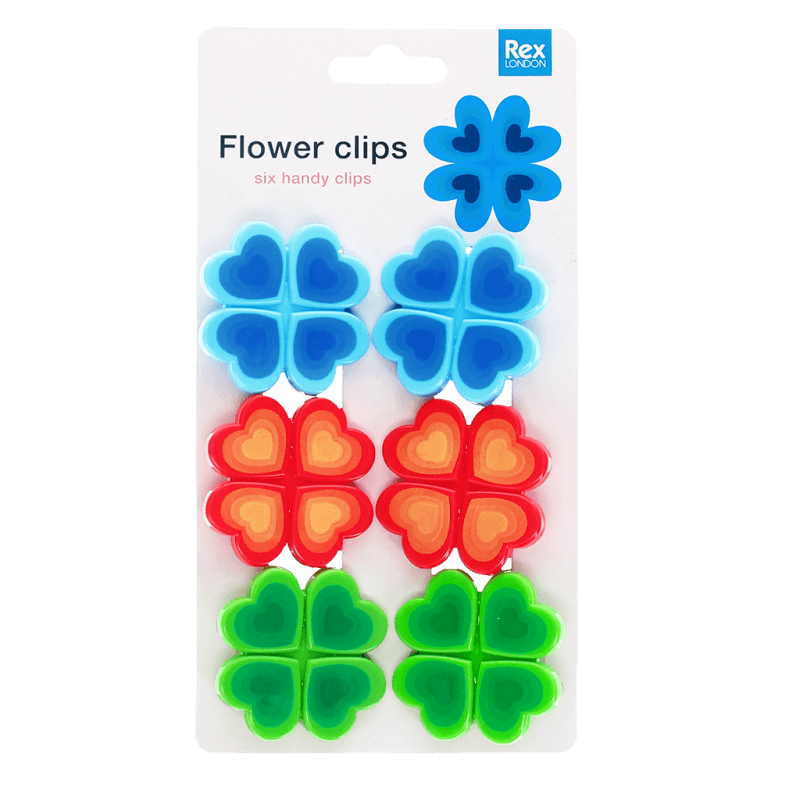 Rex London Bag Clips (set Of 6) - Flower