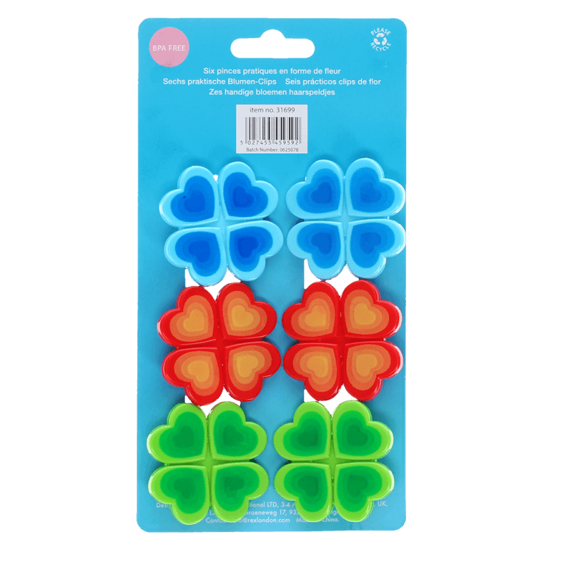 Rex London Bag Clips (set Of 6) - Flower