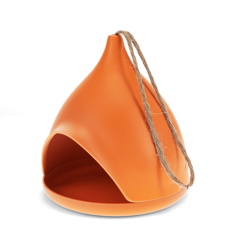 Rex London Bamboo Fibre Bird Feeder - Orange