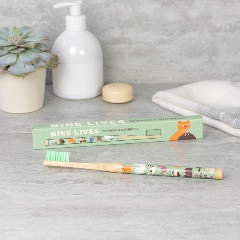 rex london Bamboo toothbrush - Nine Lives