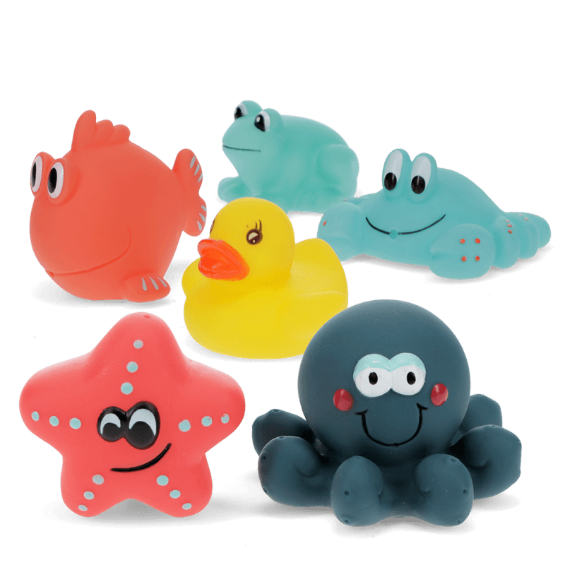 Rex London Bath Toys (set Of 6) - Aquatic Animals