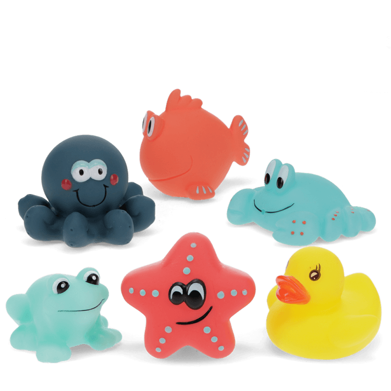 Rex London Bath Toys (set Of 6) - Aquatic Animals