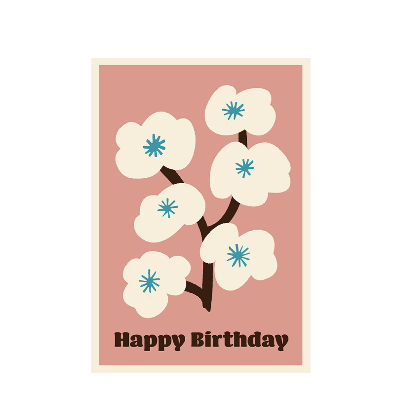 Rex London Birthday Card - Blossom Tree