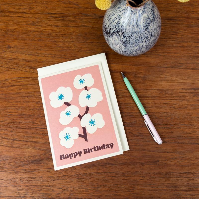 rex london Birthday card - Blossom tree