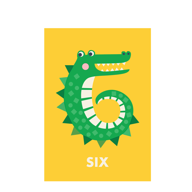 Rex London Birthday Card - Crocodile SIX