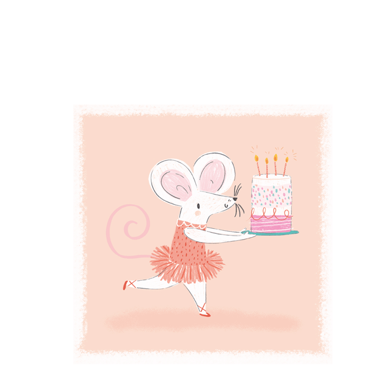 Rex London Birthday Card - Mouse Ballet