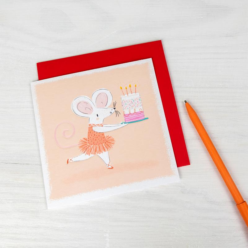 rex london Birthday card - Mouse Ballet