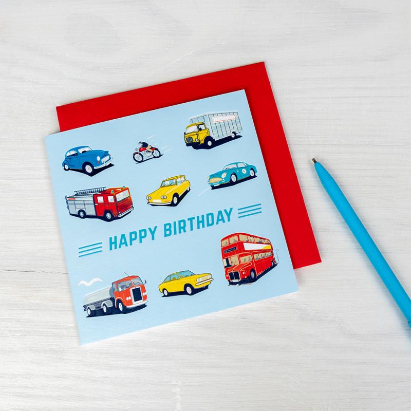 rex london Birthday card - Road Trip