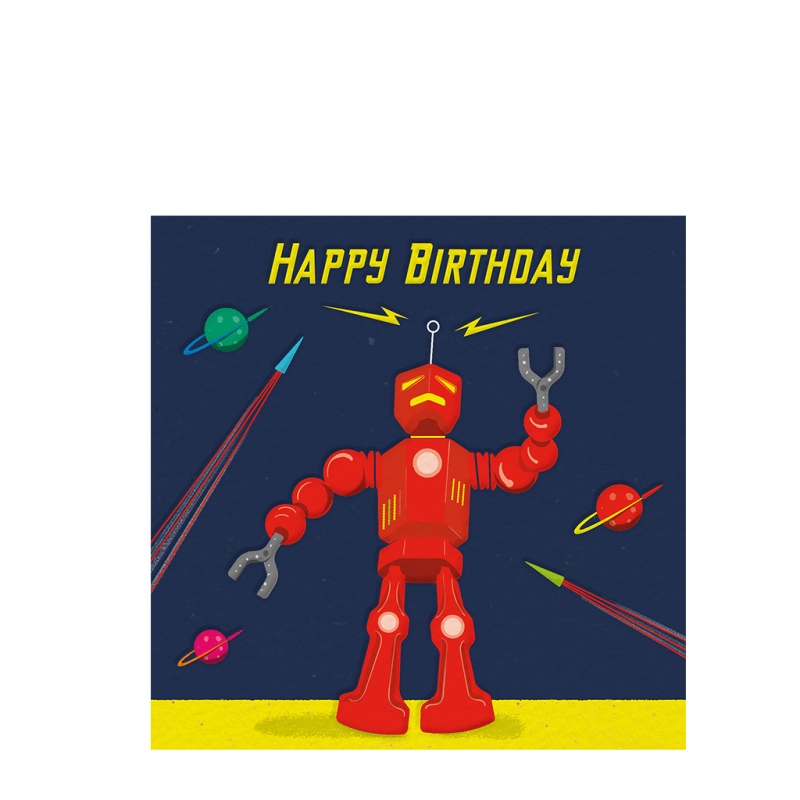 Rex London Birthday Card - Sci-fi Robot
