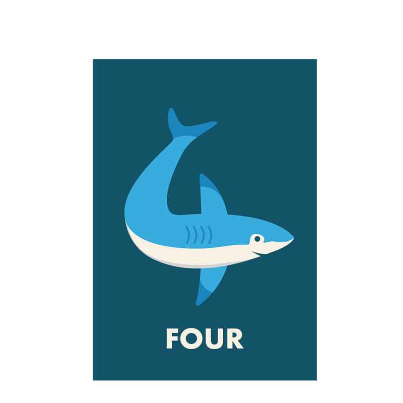 Rex London Birthday Card - Shark FOUR