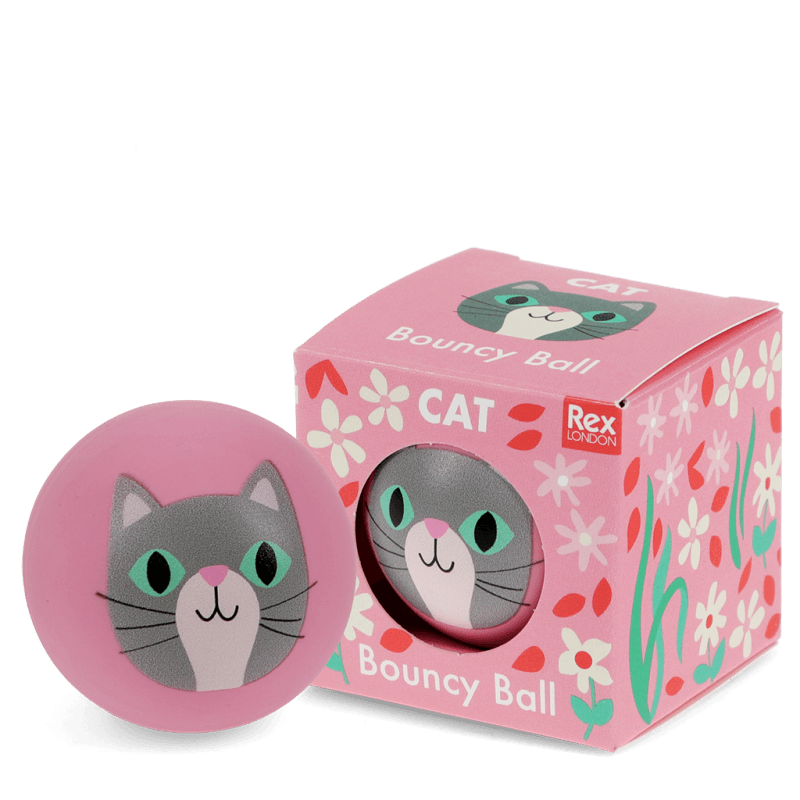 Rex London Bouncy Ball - Cat (pink)