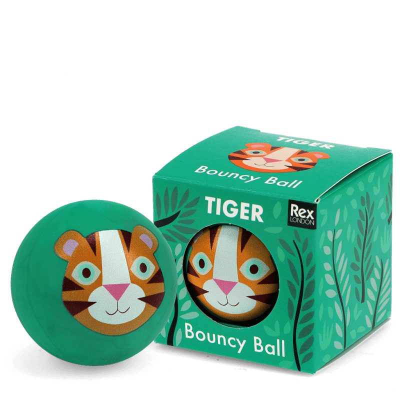 Rex London Bouncy Ball - Tiger (green)