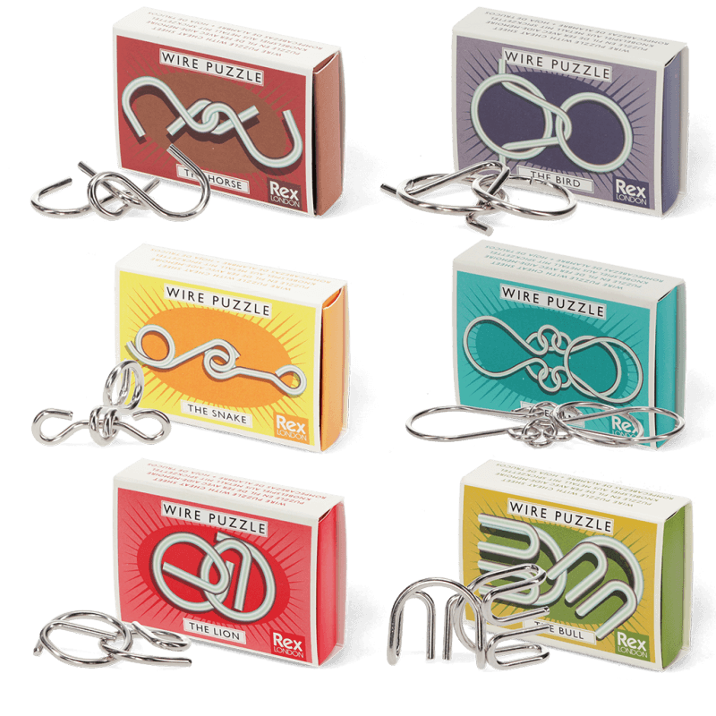 Rex London Brain Teaser Wire Puzzle - Assorted