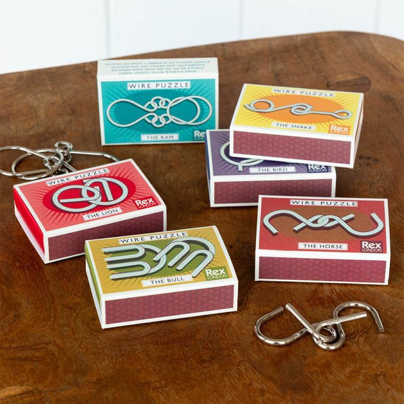 rex london Brain teaser wire puzzle - Assorted