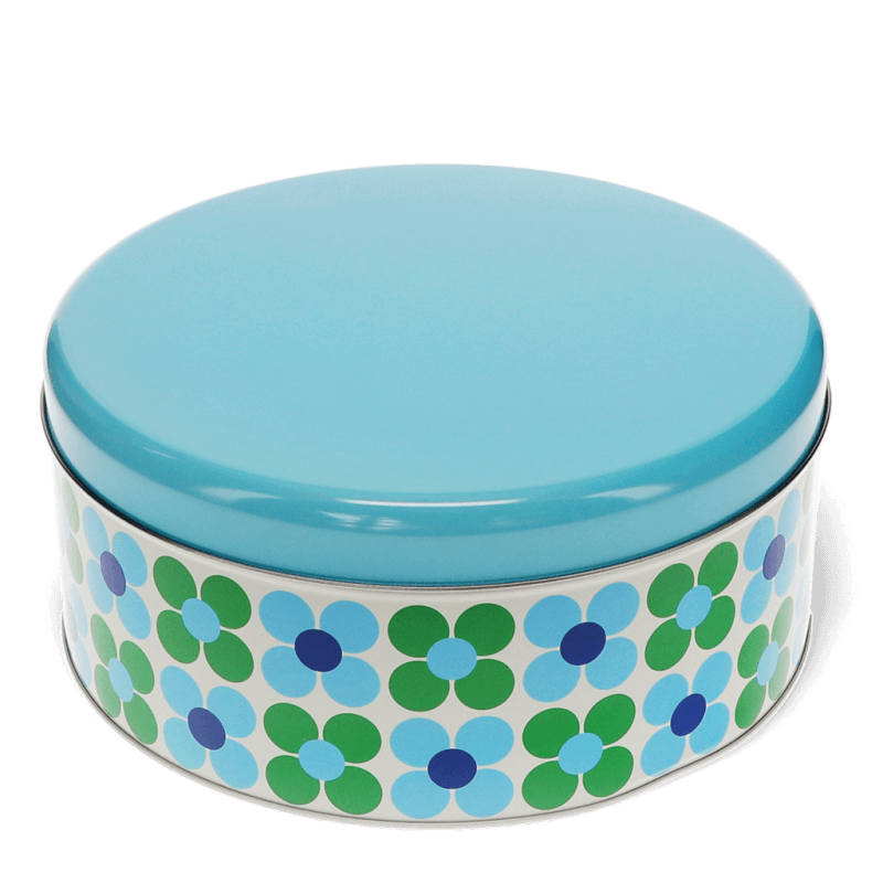 Rex London Cake Storage Tin - Blue And Green Daisy